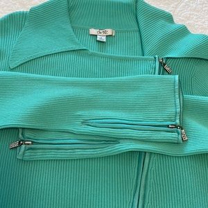 CACHÈ MINTY asymmetrical sweater